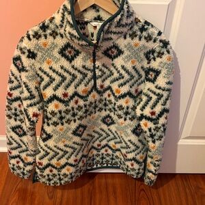 L.L. Bean Nordic Pattern Fleece Sweater/outerwear